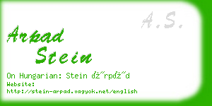 arpad stein business card